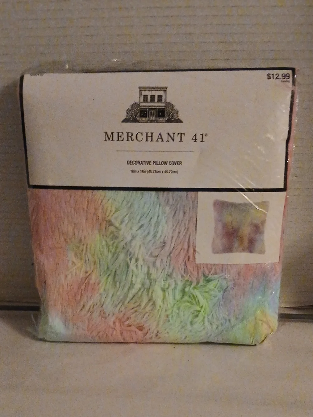 Merchant 41 Multicolor Faux Fur Decorative Pillow Cover